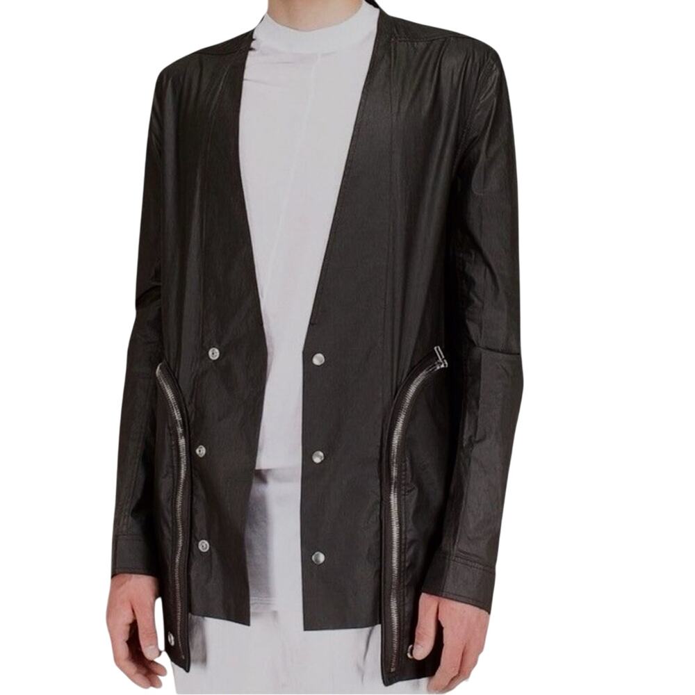 Rick Owens SS20 Tecuatl Bauhaus Jacket Black IT 50 US 40 Large Zipper Pockets